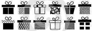 Gift box icon set