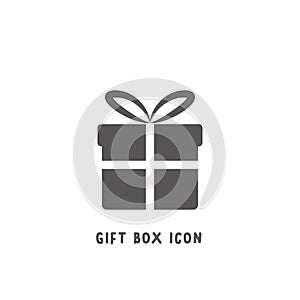 Gift box icon simple flat style vector illustration