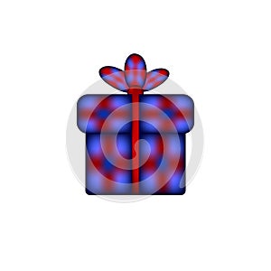 Gift box icon on white
