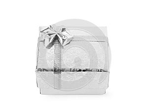 Gift box isolated on a white background photo