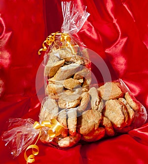 Caja de regalo de italiano hecho galletas 