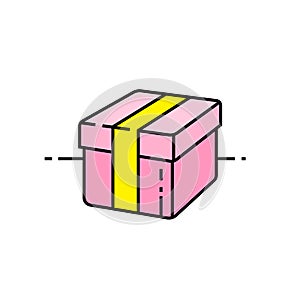 Gift box line icon