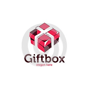 Gift box logo template