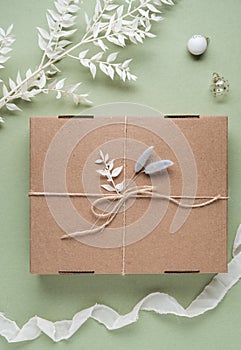 Gift box made of cardboard. Gift Ideas