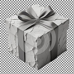 Gift Box with Marble Pattern and Bow