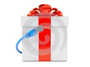 Gift box with network cable