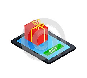 Gift Box Online Concept