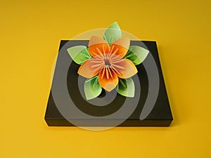 Gift box with origami flower