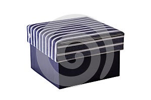 gift box packaging case with lid open isolated on white background ideal for clipping
