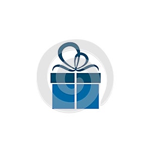 Gift box present icon logo design vector template