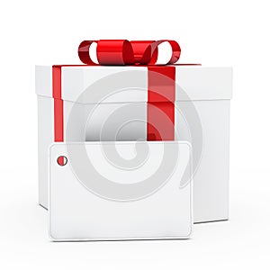 Gift box red ribbon