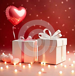 gift box with red ribbon gift box with hearts gift box with heart