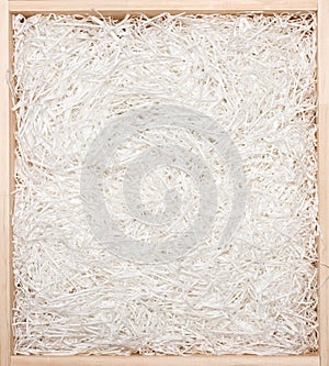 Gift box with shredded paper