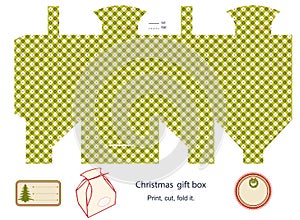 Gift box template.