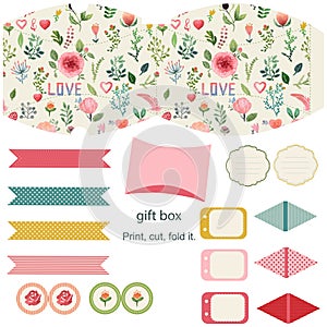 Gift box template