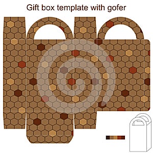 Gift box template with gofer