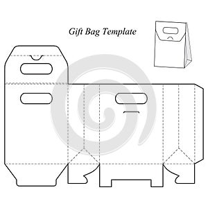 Gift box template with lid