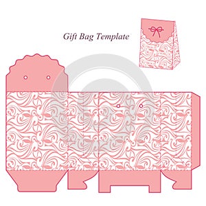 Gift box template with lid