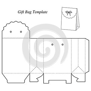 Gift box template with lid