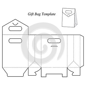 Gift box template with lid