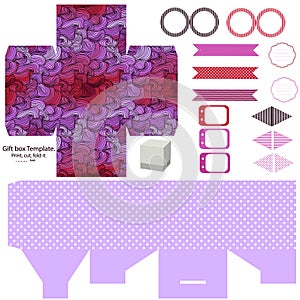 Gift box template party set