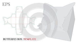 Gift Box Template, Vector with die cut / laser cut lines