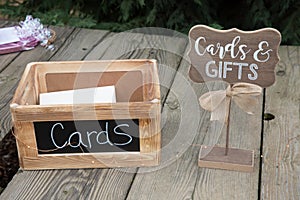 Gift box for wedding gift cards