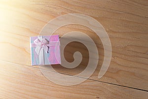 Gift box wrapped Christmas and Newyear presents with bows and ribbons, Christmas frame boxing day background and banner.