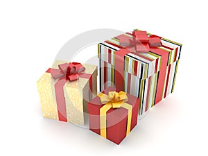 Gift boxes with 2015 Merry Christmas and Happy New Year