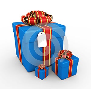 Gift boxes - 3d render