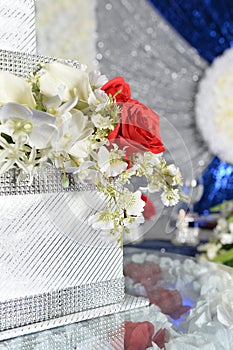 Gift Boxes with Flowers on Table