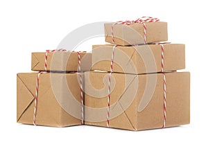 Gift boxes. gifts on a white isolated background. Holidays. Valentine`s Day. women`s Day. mother`s day