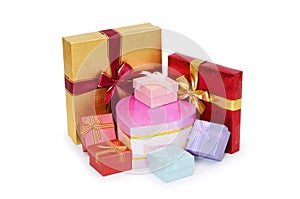 Gift boxes isolated