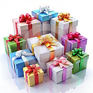 Gift Boxes isolated on white background