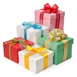 Gift boxes present vector isolated