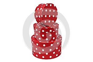 Gift boxes set on white background