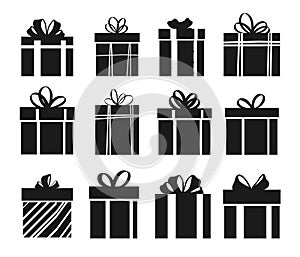 Gift Boxes Silhouette