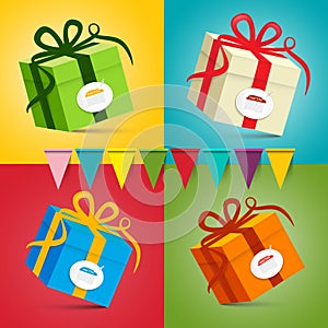 Gift Boxes - Vector Present Box Set