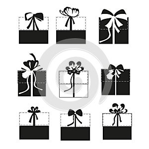 Gift boxes vector set
