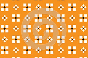 Gift card design orange background vector seamless geometrical pattern