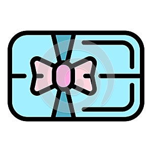 Gift card icon vector flat