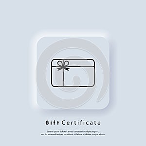 Gift card icon vector logo. Loyalty card icons. Incentive gift logo. Collect bonus, earn reward, redeem gift, win present. Vector