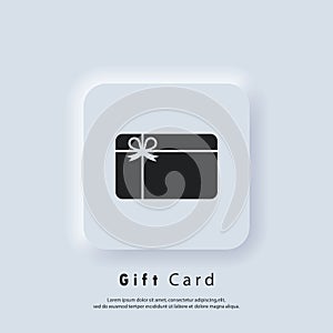 Gift card icon vector logo. Loyalty card icons. Incentive gift logo. Collect bonus, earn reward, redeem gift, win present. Vector