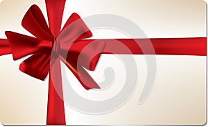 Gift card with red bow photo