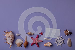 Gift card and seashells