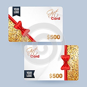 Gift card, voucher or coupon set.