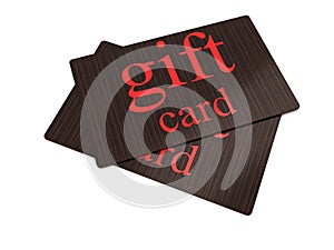 Gift card with wood texture