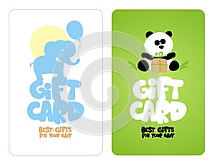 Gift cards for baby.