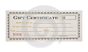 Gift Certificate photo