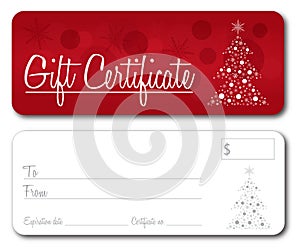 Gift Certificate Christmas vector